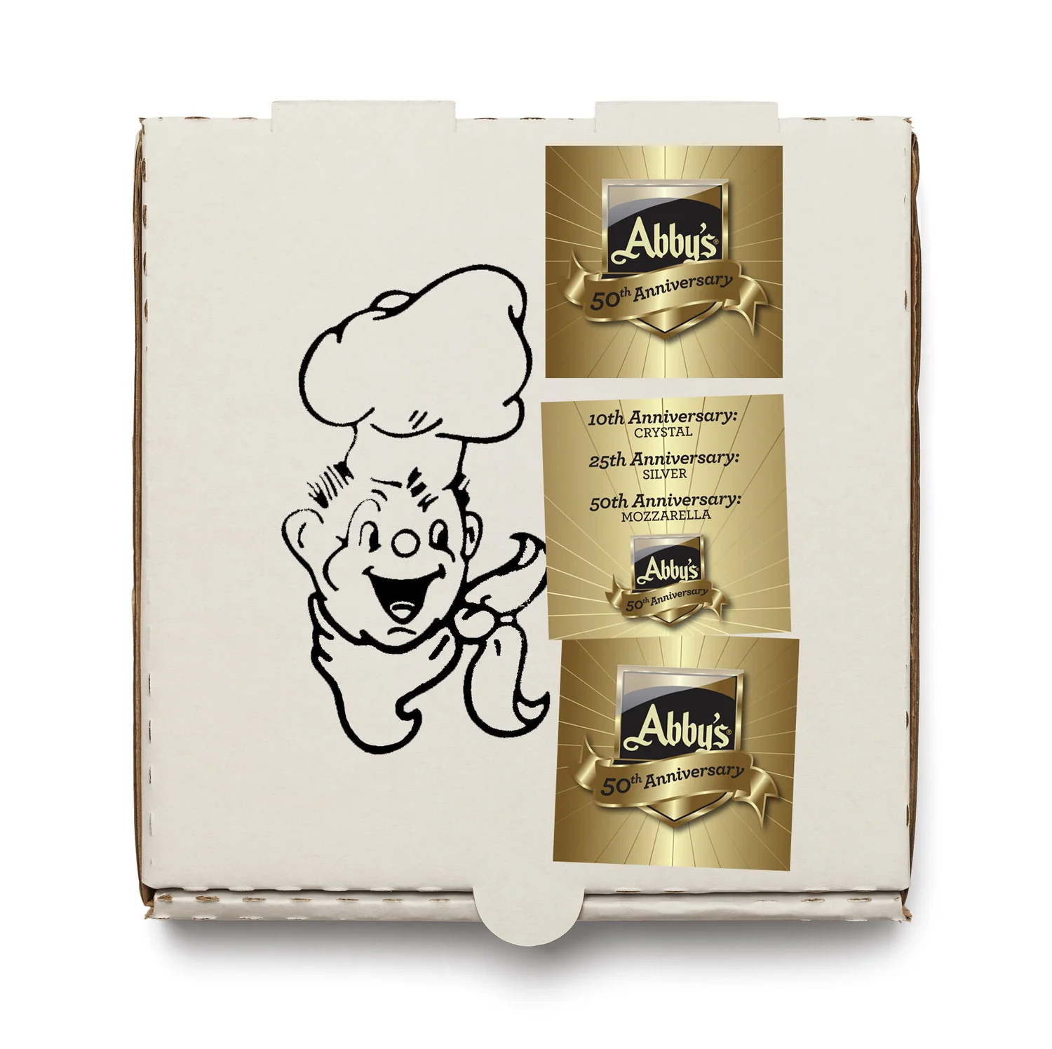 Abby’s Pizza concept development and art direction by Lonnie Weis.