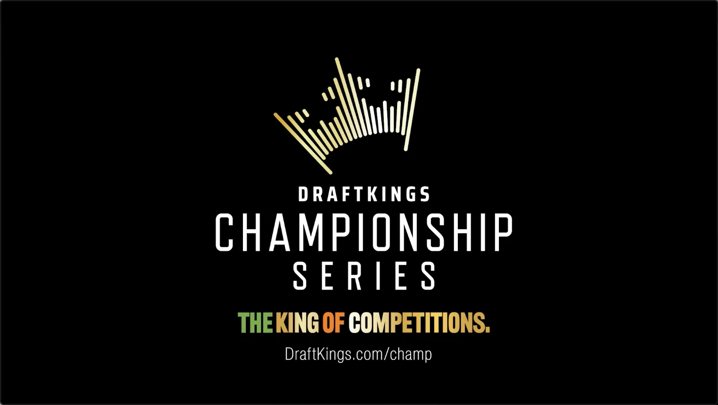 DraftKings Championship Series title card: a gold crown above “The King of Competitions.” on black