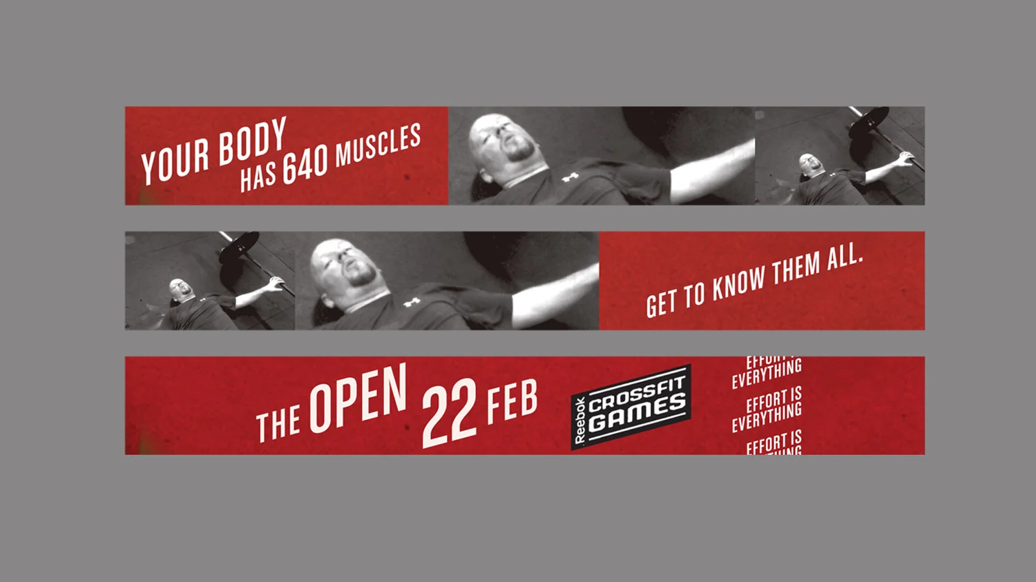 Reebok Crossfit concept development and art direction by Lonnie Weis.