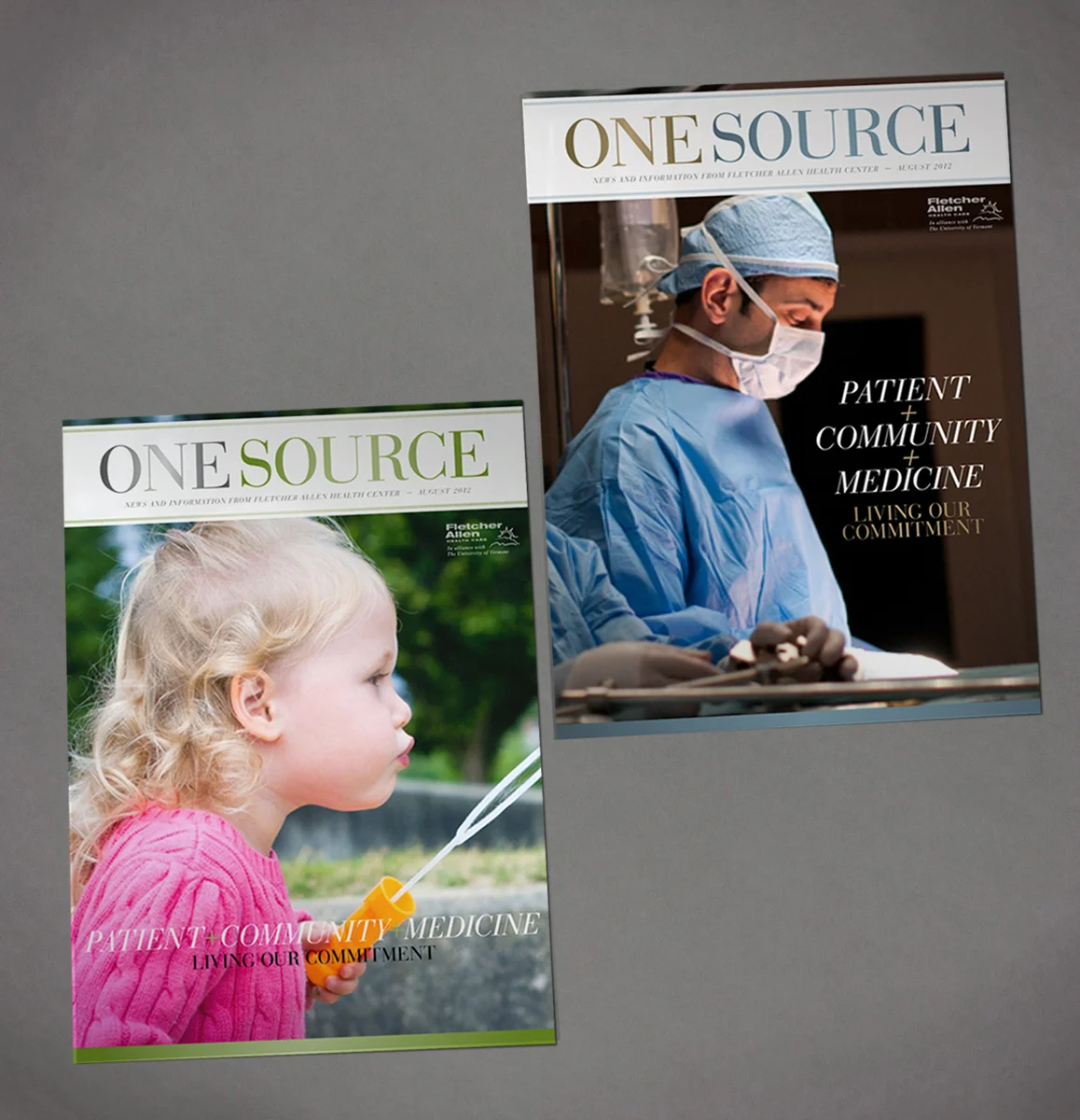 University of Vermont / Fletcher Allen Health Care art direction and design by Lonnie Weis.