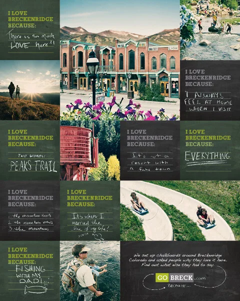 Breckenridge Tourism concept and art direction by Lonnie Weis.