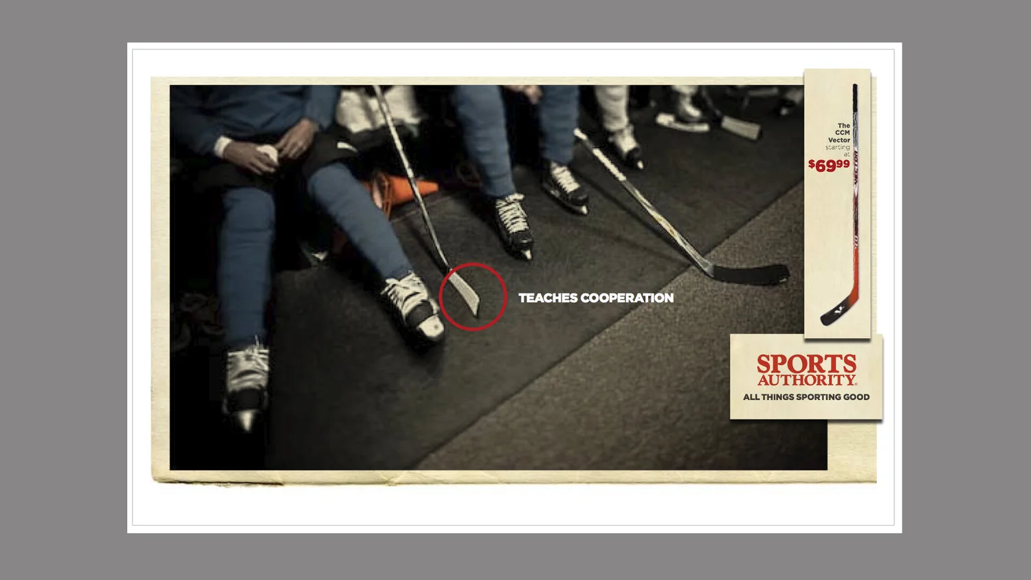 Sports Authority concept development and art direction by Lonnie Weis and Jeff Odiorne.