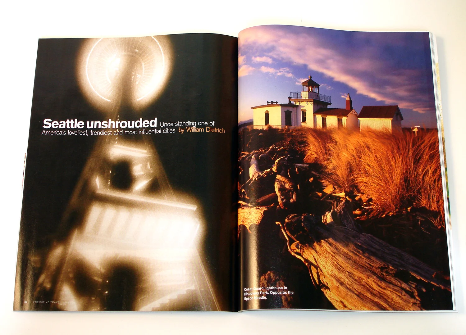 American Express Executive Travel Magazine art direction by Lonnie Weis.