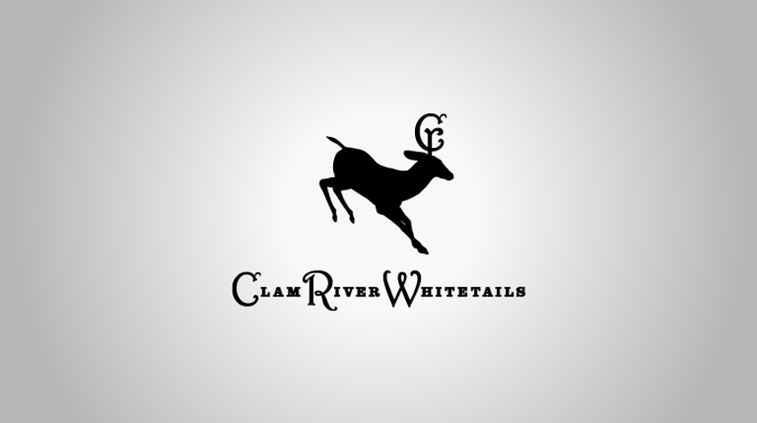 Clam River Whitetails logo: Deer breeder in Northern Wisconsin